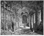 Luigi Rossini, Veduta interna dei Portici del Tempio d'Ercole in Tivole. Rome, 1824. Luigi Rossini, Tivoli, Rome, Architecture, Ruins, Landscape, Roman, Villa, Palace, Neoclassicism, Old Masters, Artworks, Etchings, Engraves, Archeology, Monuments, Pirane
