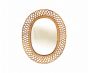 Rattan Wall Mirror by Bonacina