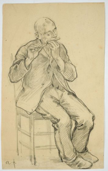 Playing Man by  Anonymous - Modern Artwork
