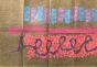 Untitled - Dark Pink by Giorgio Griffa - Contemporary Artwork