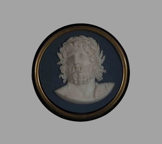 Vintage Box with Portrait of Zeus - Decorative Object 