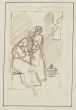 "Figures" is an original drawing in ink on paper, realized by G. Riegler . 