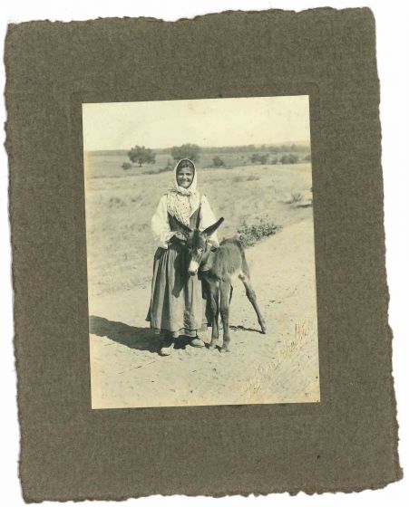 The Old Days -Woman with Donkey