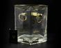 Vintage Glass and Brass Ice Container