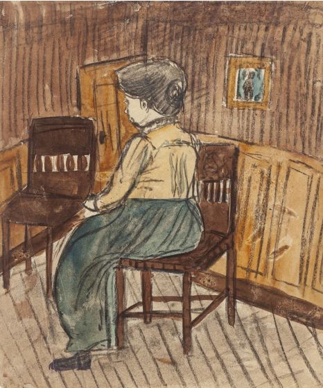 Figure In An Interior by French Artist - Modern Artworks