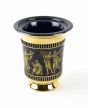 Small Gilded & Blue Vase in the Style of Piero Fornasetti