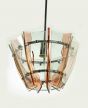 Pink and Green Vintage Chandelier - Italy 1970s