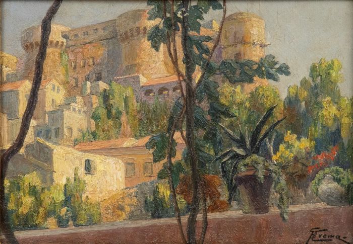 Castle on the Lake of Bracciano - Giovanni Battista Crema - Modern Art
