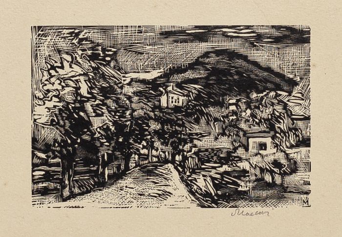 Landscape by Mino Maccari - Modern Artwork