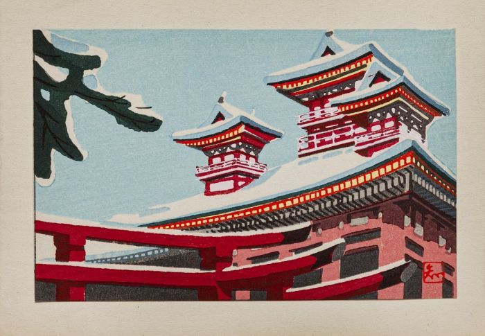 Snow-capped Japanese Houses - SOLD