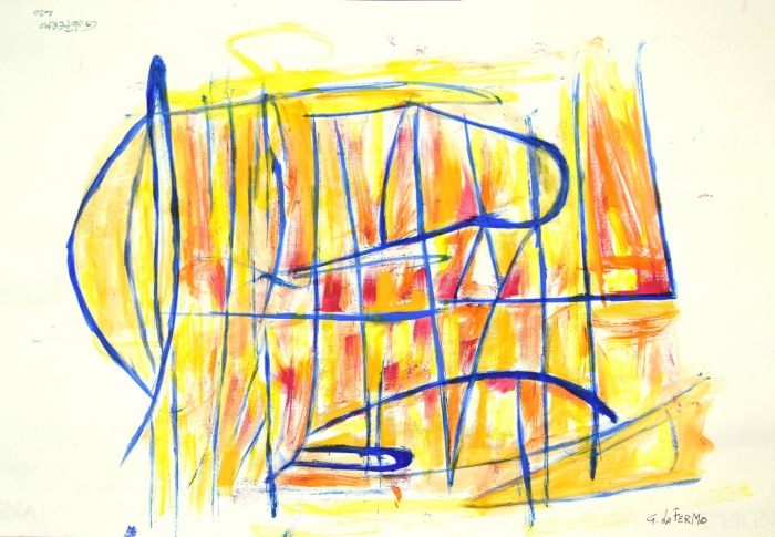 Geometrical Abstract Composition is an original contemporary artwork realized by the Italian artist Giorgio Lo Fermo (Messina, 1947) in 2020.