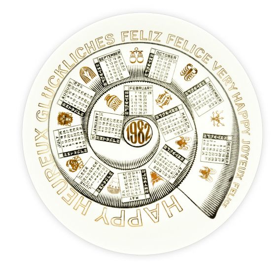 Happy 1982 Calendario by Piero Fornasetti -Decorative Design