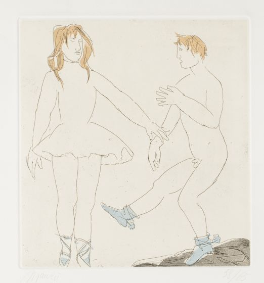 Step of Dance I is an original etching realized by Giacomo Manzù.