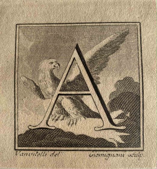 Antiquities of Herculaneum  - Letter of the Alphabet A