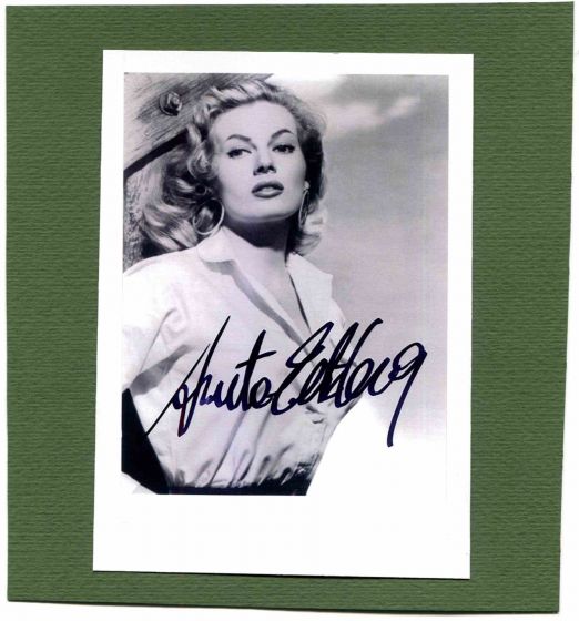 Portrait of Anita Ekberg, with hand signature
