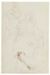 "Studies" is an original drawing in tempera on paper, realized by an Anonymous French Artist of the XX Century . 