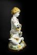 Child with Geese Porcelain Centerpiece