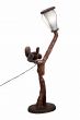 Vintage Beech Floor Lamp by Aldo Tura - Italy 1950s