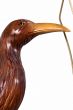 Vintage Wooden Lamp with Bird