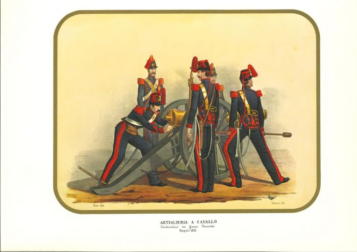 Artillery on Horseback is a lithograph by Antonio Zezon. Naples 1853