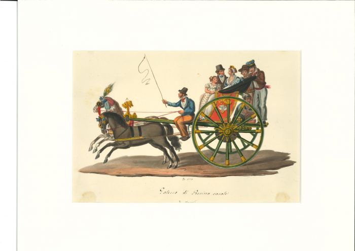 Galesso di Resina casale is an original gouache drawing on paper realized by Michela De Vito, Naples.