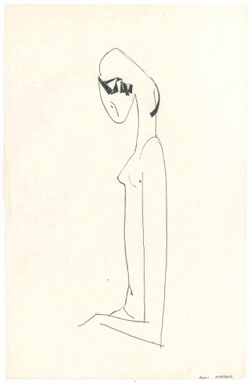 Stylized Female Nude by Alkis Matheos - Contemporary Artwork 