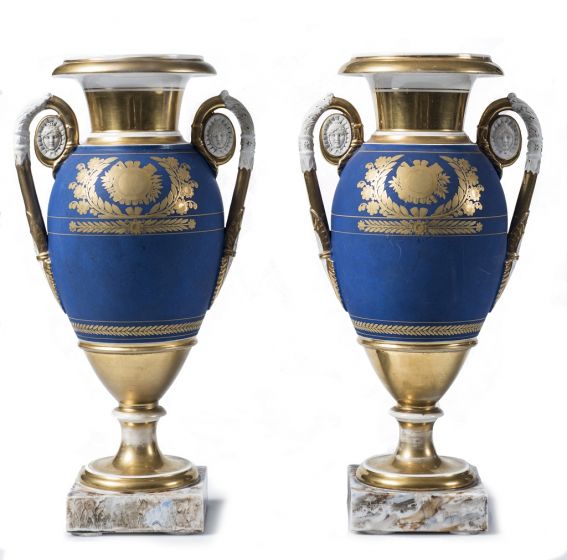 Cobalt Porcelain Vases by Anonymous - Decorative Object