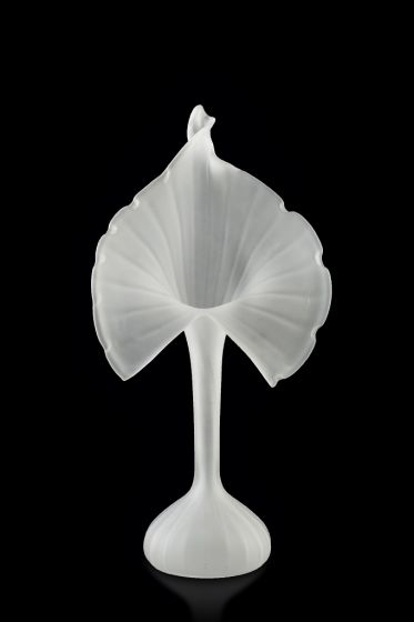 Vintage White Satin Glass Jack - Design and Decorative Objects
