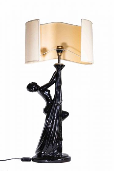 Vintage Ceramic Table Lamp by Tommaso Barbi - Italy 1970s
