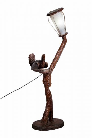 Vintage Beech Floor Lamp by Aldo Tura - Italy 1950s