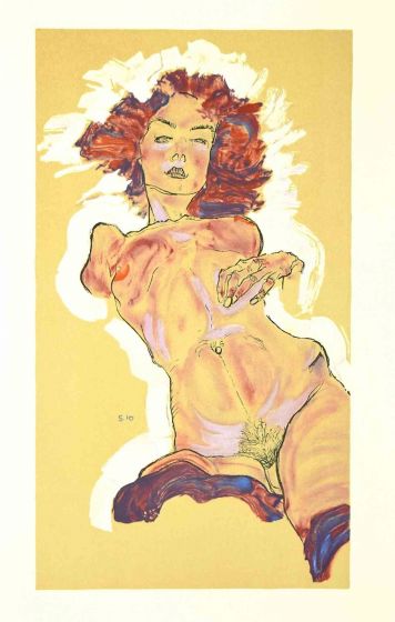Egon Schiele - Female Nude - Contemporary Art 