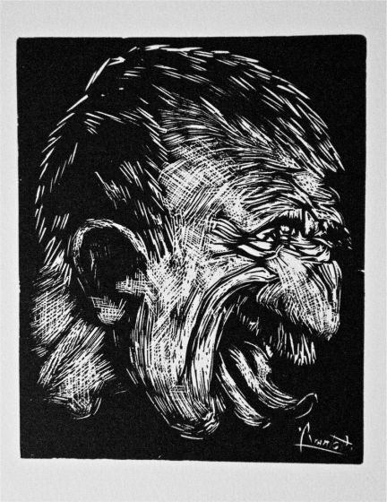 Grimace by Antonio Ligabue - Contemporary Artwork