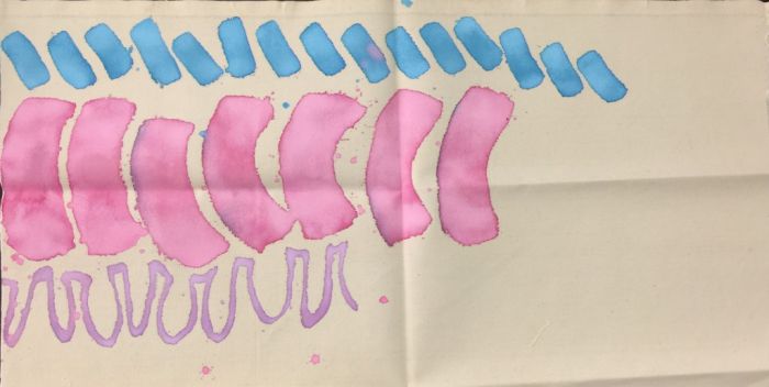 Untitled - Blue And Pink by Giorgio Griffa - Contemporary Artwork