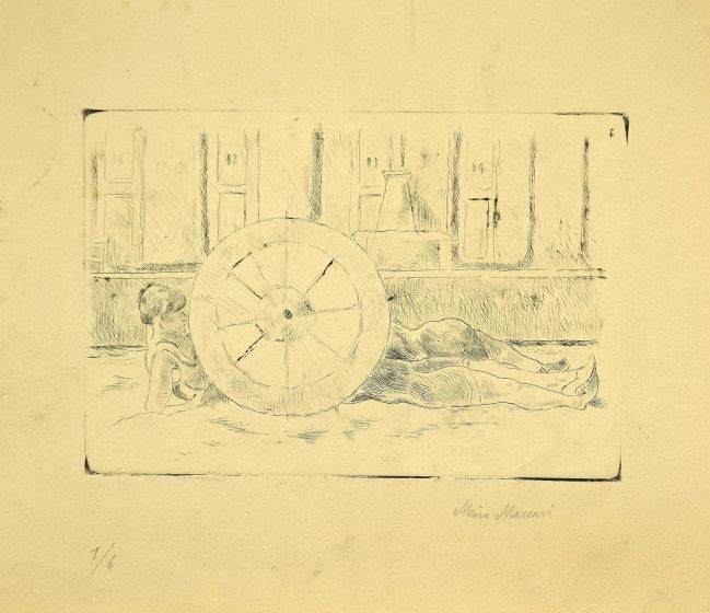 The Wheel by Mino Maccari -  Modern Artwork