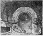 Luigi Rossini, Avanzi di una Sala Termale nella Villa d'Orazio a Tivoli, sotto il convento di s. antonio. Roma, 1824, Luigi Rossini, Tivoli, Rome, Architecture, Ruins, Landscape, Roman, Villa, Palace, Neoclassicism, Old Masters, Artworks, Etchings, Engrav