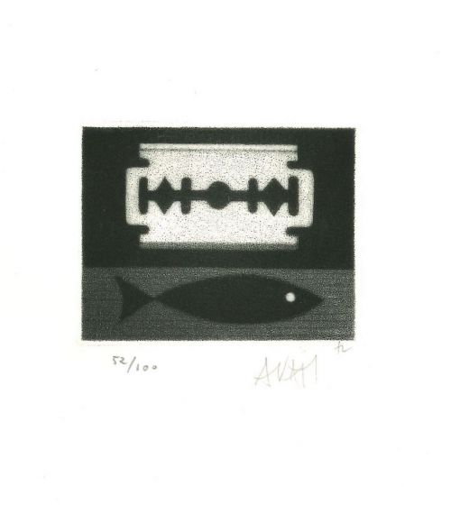 Fish and Blade by Mario Avati - Contemporary Artwork
