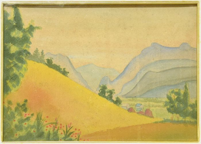 Mountainous Landscape by Marius Carion - Modern Artwork