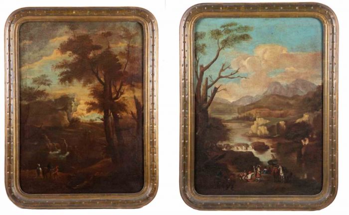 Anonymous - Pair of 18th Century Landscapes - Old Masters' Art