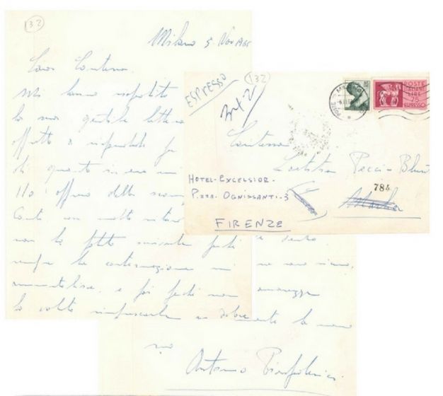 Autograph by Antonio Pierfederici - Manuscripts